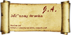 Jászay Aranka névjegykártya